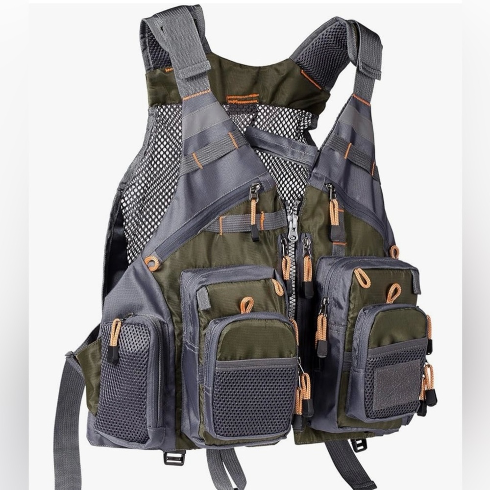 BASSDASH Strap Fishing Vest Adjustable for Men and Women, for Fly Bass Fishing